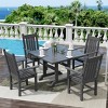WestinTrends 5 Piece Outdoor Patio Dining Set Outdoor Square Table and Armchair Set - 2 of 2