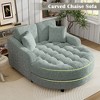 Whisen 55" Modern Chaise Lounge Sofa, Upholstered Couch with Tufted Seat and Detachable Pillows - 3 of 4
