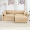 2 Seater Sofa with Ottoman and Storage Drawers,Chenille Sectional Sofa Couch with Seat,Living Room Sofa with Pull Out Storage for Small Space-Koiai - 2 of 4