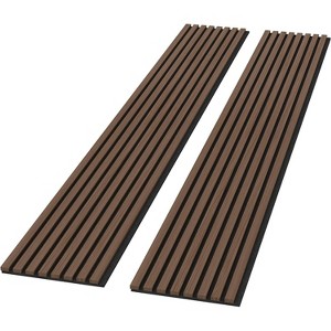 2 Pack Acoustic Solid Wood Wall Panels, 94.49” x 12.6” Soundproof Wall Panels, Wood Slat Wall Panels for Wall Decor - 1 of 4