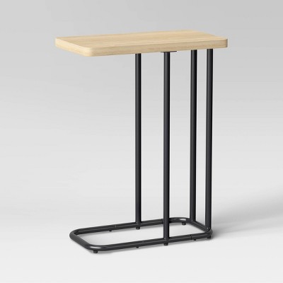 Mixed Material Rectangle Top C Table Natural Wood - Room Essentials™