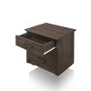 GlasFlength Nightstands Nightstand Modern Bedside Table Accent Bedside End Table with 3 Drawers for Bedroom Modern, Brown, 22"*18"*23" - 3 of 4