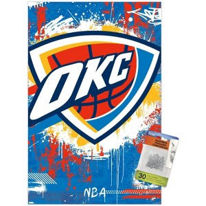 Trends International NBA Oklahoma City Thunder - Maximalist Logo 23 Unframed Wall Poster Prints - 1 of 4