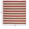 Colonial Mills Stripe It - Terracotta 3 ft. square Square Rug Indoor/Outdoor 100% Polypropylene - 3 of 3