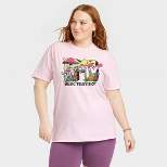 Women's MTV Mushroom Short Sleeve Graphic T-Shirt - Pink