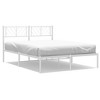 vidaXL Metal Bed Frame with Headboard White 53.1 in.x74.8 in. - 2 of 4