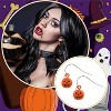20 Pair Halloween Earrings Set - Bat, Witch, Cat, Skeleton & Ghost Dangle Jewelry for Women, Gothic Costume Accessories - 3 of 4