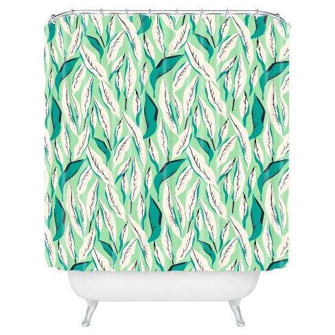Leaf Shower Curtain Green Deny Designs Target