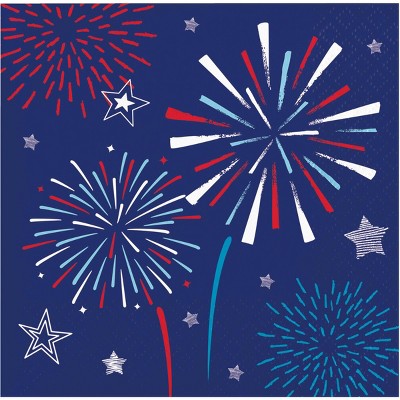 Creative Converting Patriotic Party Paper Beverage Napkins 48ct