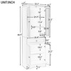 TiramisuBest Tall Bathroom Storage Cabinet, Cabinet with Four Doors and Drawers, Adjustable Shelf, MDF Board, Black - 4 of 4