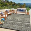 Outdoor Plastic Straw Rug Outdoor Reversible Plastic Camping Mats Easy Cleaning Non Shedding Patio Rug - 2 of 2