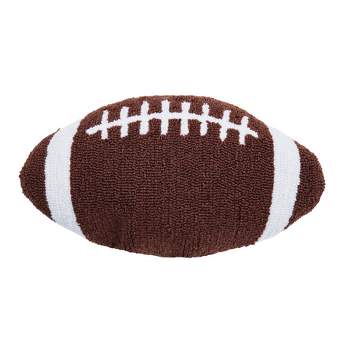 C&F Home Football Shaped Hooked Pillow
