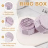 Unique Bargains Velvet Octagon Wedding Proposal Engagement 2 Slot Jewelry Storage Ring Box - 3 of 4