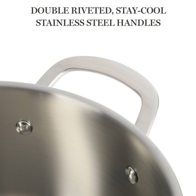 5-Quart Stainless Steel Non-Stick Dutch Oven with Glass Lid