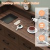 Storage cabinet, 8 drawer dresser with LED lights and charging station, wooden chest of drawers, open space, entryway, living room storage organizer - 4 of 4