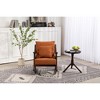 Upholstered Rocking Chair with Fabric Padded Seat,Comfortable Rocker Solid Wood for Living Room,Modern Armchair - 2 of 3