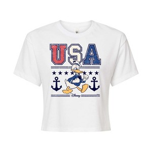 Women's - Disney - Americana Cropped Graphic T-Shirt - 1 of 4