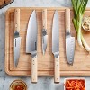 KitchenAid Premium 6pc Ash Wood Block Knife Set: Stainless Steel Blades, Forged Construction, Hand Wash, Lifetime Warranty - 3 of 4
