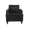 Deja Wood Frame Chenille Accent Chair, Modern Armchair for Living Room - Maison Boucle - 3 of 4