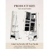 360¡ã Swivel Jewelry Armoire with Full Length Mirror, Standing Jewelry Organizer Cabinet with Makeup Mirror, Drawers, Lock, Shelves, White - 2 of 4