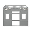 TiramisuBest Twin Size House Loft Bed With Ladder-White - 3 of 4