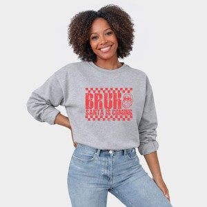 Simply Sage Market - Women's Graphic Sweatshirt - Bruh Santa is