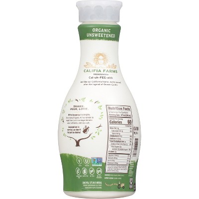 Califia Farms Organic Unsweetened Almond Milk - 48 Fl Oz : Target