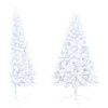 Fake Half Christmas Tree White PVC, Steel Large - 3 of 4