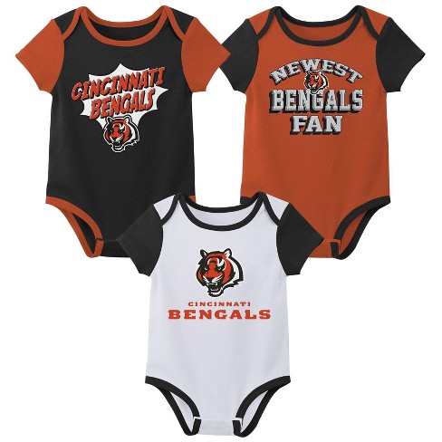 Nfl Cincinnati Bengals Infant Boys' Aop 3pk Bodysuit : Target