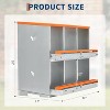 12x11" Chicken Nesting Box with 2-Tier Egg Laying Compartments, Metal Coop Egg Storage - 2 of 4