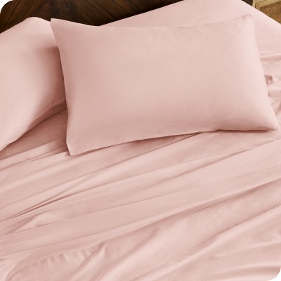 Luxurious Organic Cotton Percale Queen Sheet Set in Dusty Pink