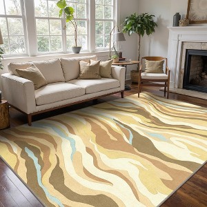 Abynow Medallion Diamond Faded Rustic Indoor Area Rug - 1 of 4