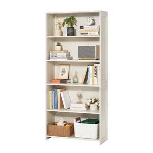VEVOR 5 Tiers Wide Bookshelf, 68 in Wooden Open Bookcase with Display Storage Organizer Shelf, Freestanding Tall Display Floor Bookcase Bookshelf - 1 of 4