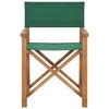 vidaXL Director's Chair Solid Teak Wood Green - 2 of 4