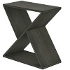 Vynxaria Contemporary Narrow Accent Table - Dark Green Veneer Finish, 24" L x 11.75" W x 24.25" H - 4 of 4