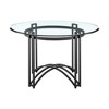 HomeRoots 48" Clear And Black Glass And Iron Round Top Dining Table - 4 of 4