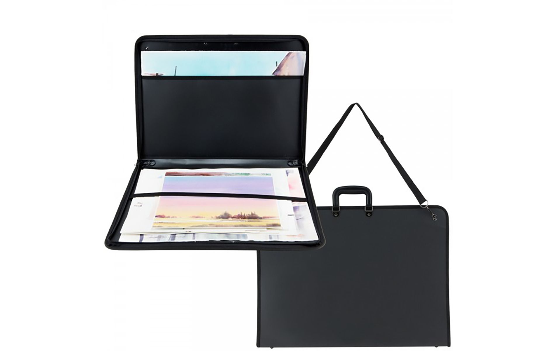 Creative Inspirations Durable Nylon Artist Art Portfolio Tote Carries Drawings Sketch Pads Books Canvas Frames Sizes Up To 23"x31"x3"