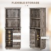 LunaLulinlk Freestanding Kitchen Buffet with Hutch - 3 of 4