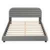 Whisen Morden Design Queen Size Velvet Upholstered Platform Bed with Headboard - 4 of 4