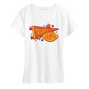 Women's - Instant Message - Tailgate Champions Short Sleeve Graphic T-Shirt - 1 of 4