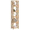 vidaXL 6-Tier Shelf 15.7 in.x11.8 in.x71.3 in. Solid Wood Oak - 3 of 4