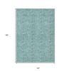 Teal Blue And Aqua Floral Washable Indoor Outdoor Area Rug - 3 of 4
