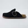 CUSHIONAIRE Women's Blain Genuine Suede Slip-On Clogs with + Memory Foam & Chic Buckle Mule - Comfortable, Non-Slip, Wide Widths Available - 2 of 4