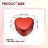 Unique Bargains Heart-Shaped Tinplate Candy Candle Cookie Storage Boxes 12 Pcs 2.95" x 2.76" x 1.38" - 2 of 4