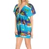 HAPPY BAY Women's Summer Beach Vacation Dress Loose Swing Swimsuit Cover Ups Tops X-Large-XX-Large Blue Car - 2 of 4