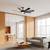 Delta Breez Rio Vista 60" Ceiling Fan with LED, Remote, Indoor/Outdoor, Ideal for Large Room, Bedroom, Living Room, Modern Farmhouse Decor, Black - 4 of 4
