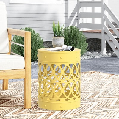 Small Metal Bedside Table,Hollow Side Table,Round Metal Side Table,TV Cabinet Decor Side Table,Iron Accent Tables,Flower Vase Stand-Cuddlewood