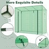 Tangkula Portable Mini Greenhouse w/ PE Cover 4 Wind Ropes & Ground Stakes Zipper Door - 4 of 4