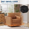 Swivel Accent Chair for Living Room, 360°Rotating Modern Upholstered Armchair - Comfy Ergonomic Backrest Sofa - 4 of 4