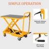 Hydraulic Lift Table Cart, 500Lbs Capacity, No-Slip Pad, Manual Single Scissor Lift Table, for Material Handling and Transportation - 2 of 4